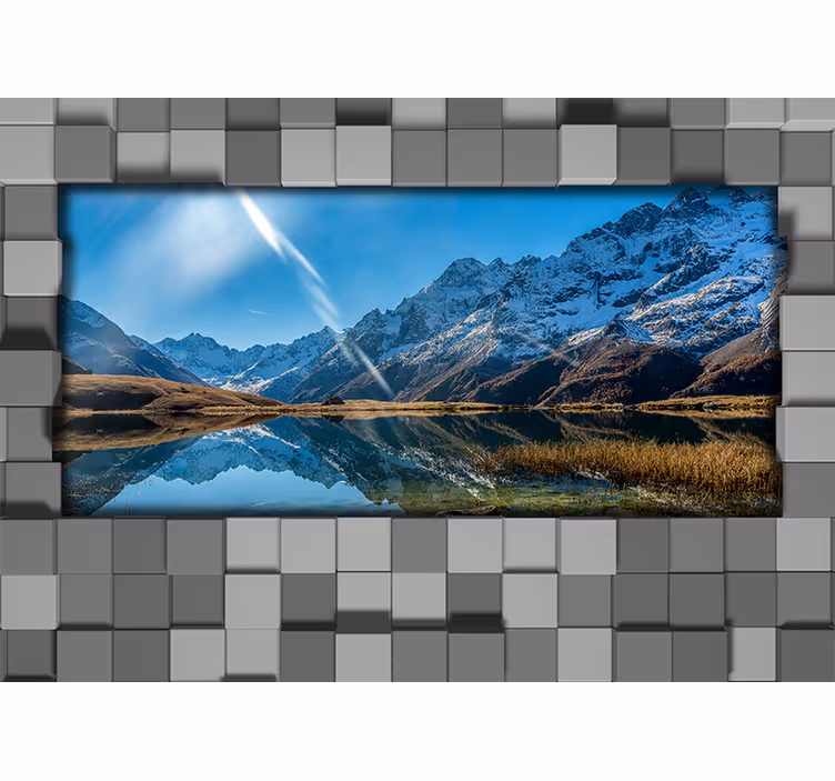 Padajoče opeke z zidno fototapeta s foto opeko - TenStickers