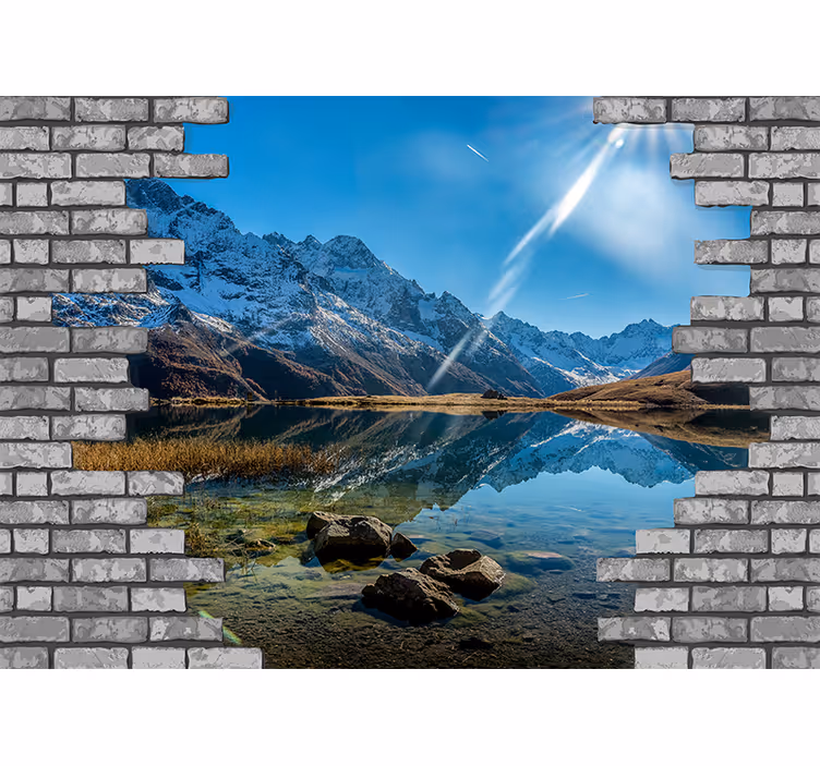 Mountain echo scenery stenske poslikave - TenStickers