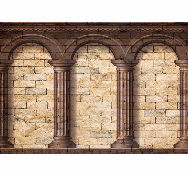 Arched stone columns fototapete klasične umetnosti - TenStickers