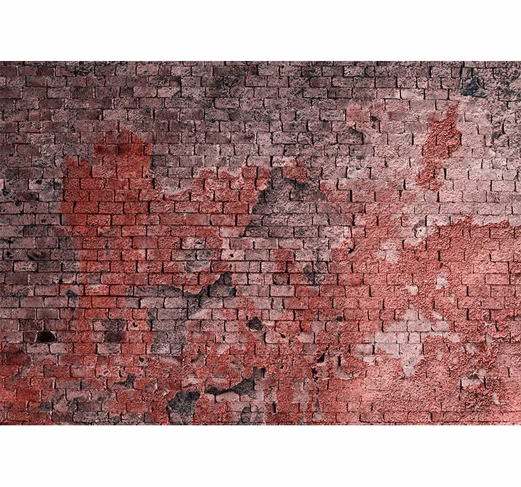 Textured red surface fototapete s kamnitim videzom - TenStickers