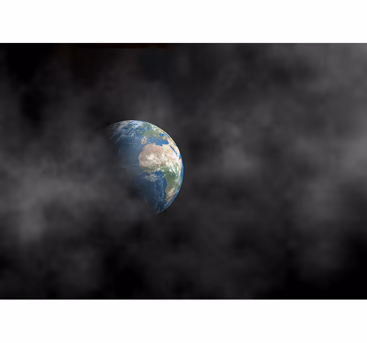 Earth surrounded clouds vesoljski fototapeti - TenStickers
