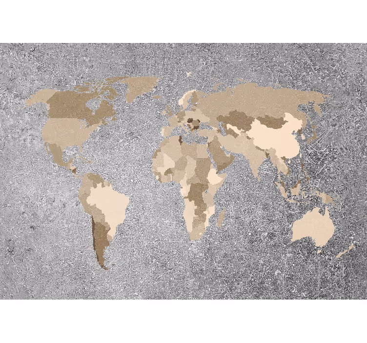 Map of continents fototapete z zemljevidom sveta - TenStickers