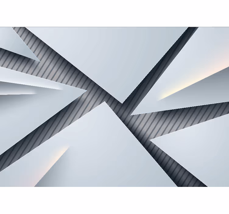 Geometric layered shapes abstraktni fototapeti - TenStickers