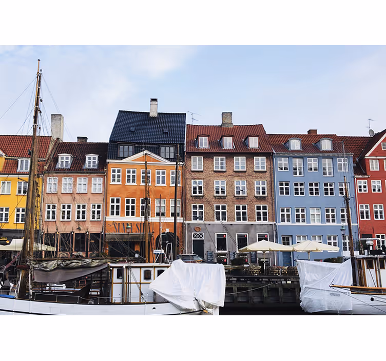 Copenhagen canal view fototapete mest in držav - TenStickers