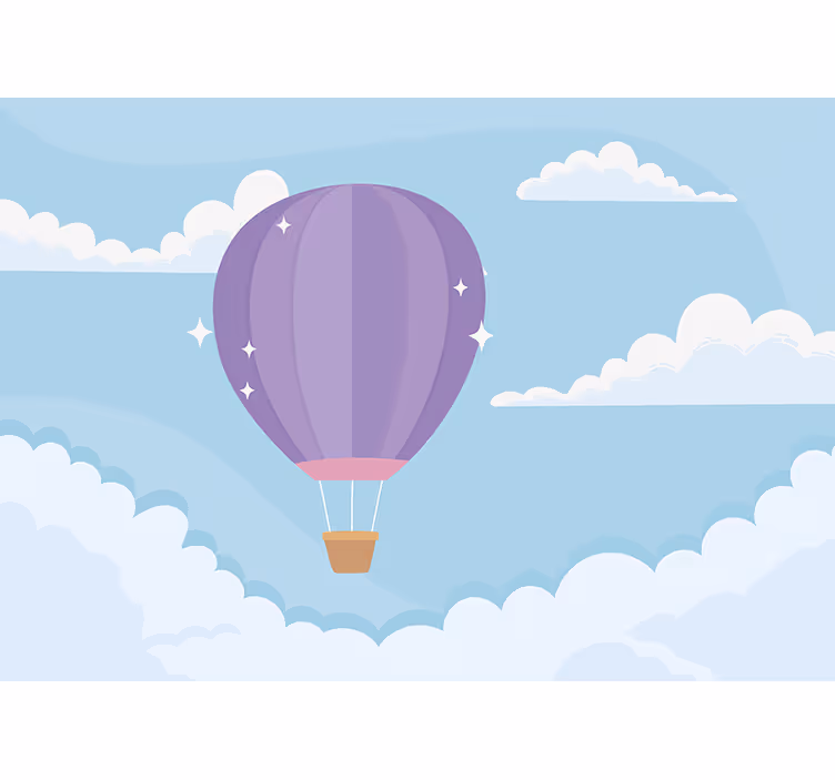 Playful hot air balloons fototapete za otroško sobo - TenStickers