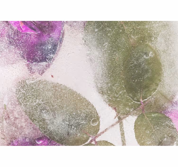 Purple floral elements fototapete cvetje - TenStickers
