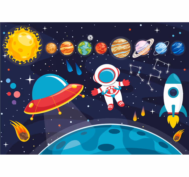 Cosmic quest concept fototapeta s fantazijskimi motivi - TenStickers
