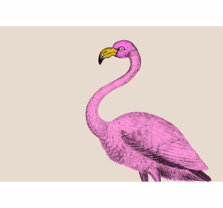 Pink flamingo elegance fototapete z živalmi - TenStickers