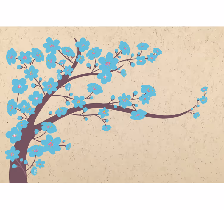 Sakura bloom stem cvetlične fototapete - TenStickers