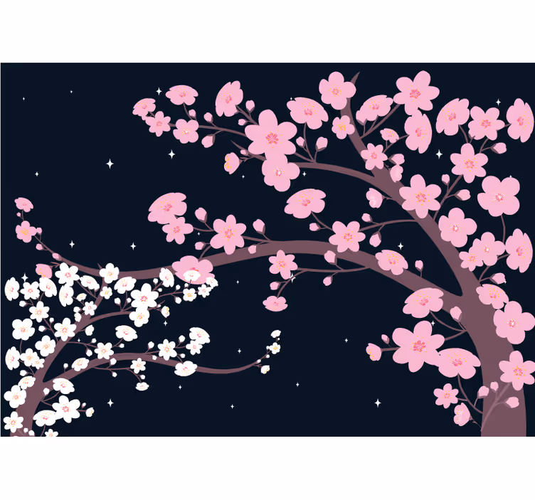 Cherry blossom branches fototapete cvetje - TenStickers