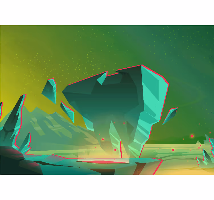 Geometric green shapes abstraktni fototapeti - TenStickers