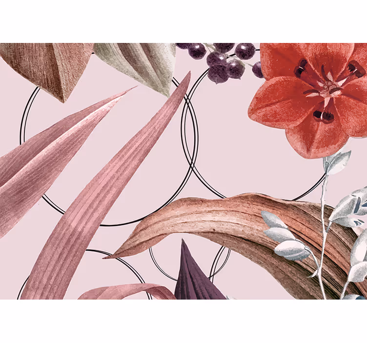 Flower patterns design fototapete cvetje - TenStickers