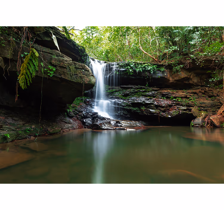 Tranquil waterfall view fototapete narava - TenStickers