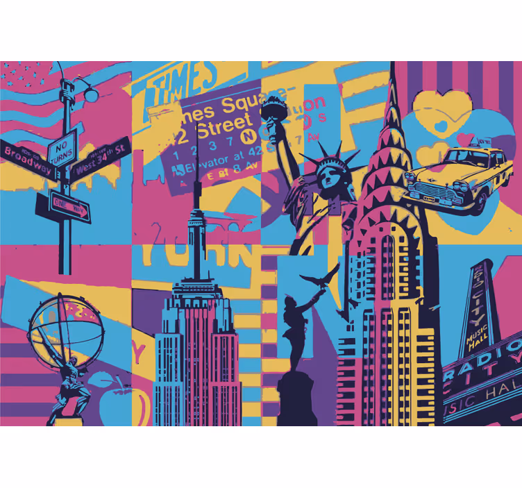 New york cityscape fototapete mest in držav - TenStickers