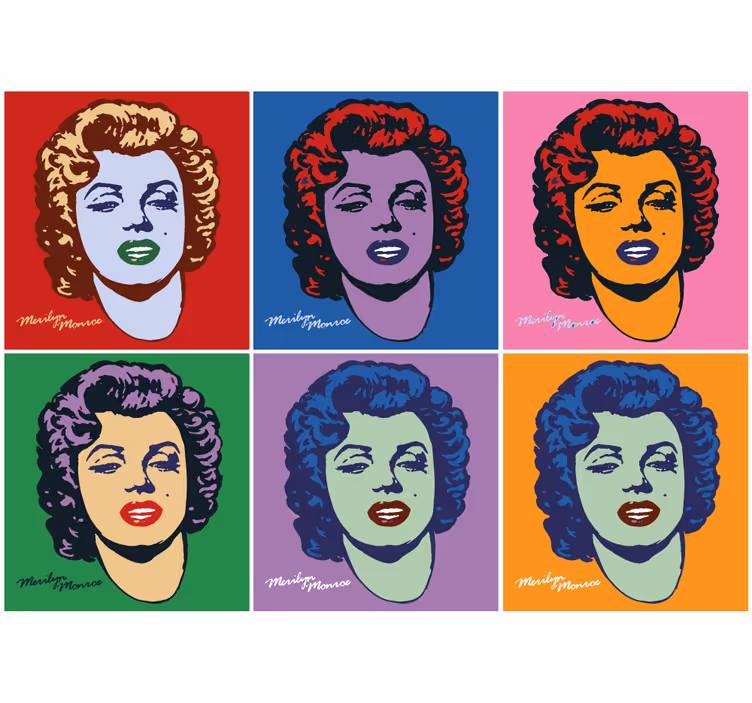Pop art portraits za fototapeto umetnost - TenStickers