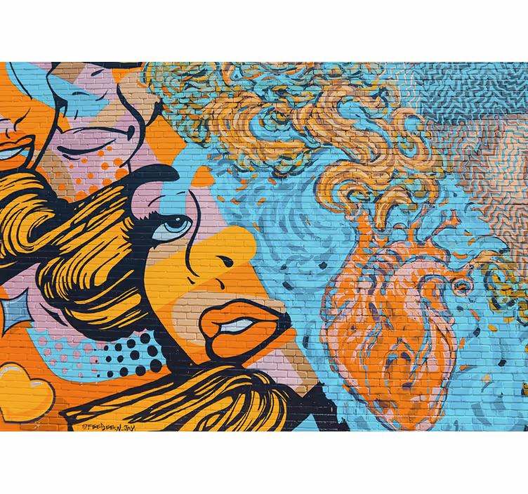 Colorful urban expression fototapete z graffiti motivi - TenStickers