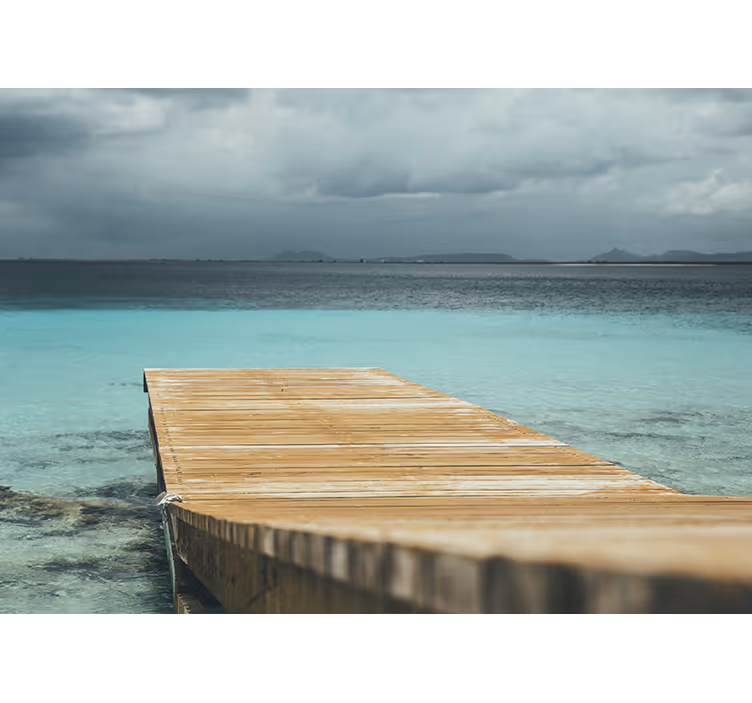 Serene seaside dock fototapete narava - TenStickers