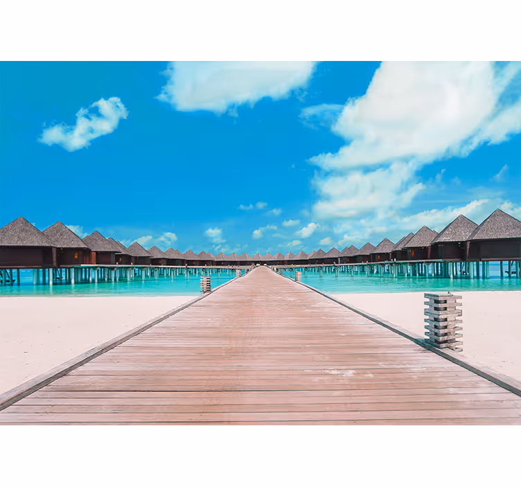 Tropical dock pathway stenske poslikave - TenStickers