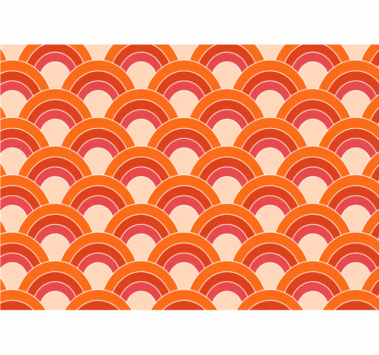 Layered circular pattern fototapete s teksturami - TenStickers