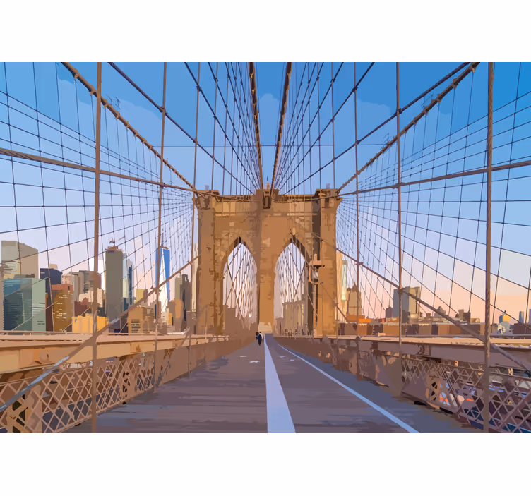 Brooklyn bridge viewpoint fototapete mest in držav - TenStickers