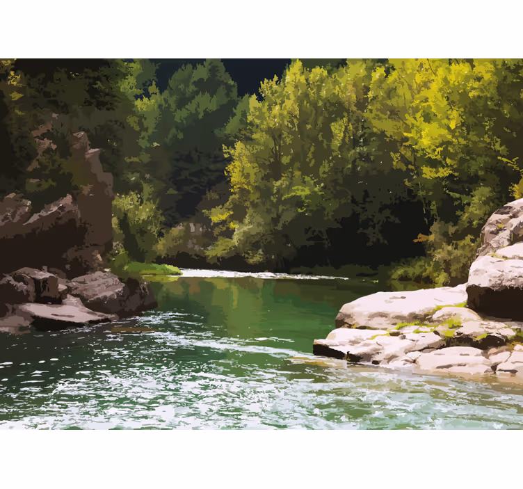 Mirna vodna pokrajina Fototapete Narava - TenStickers