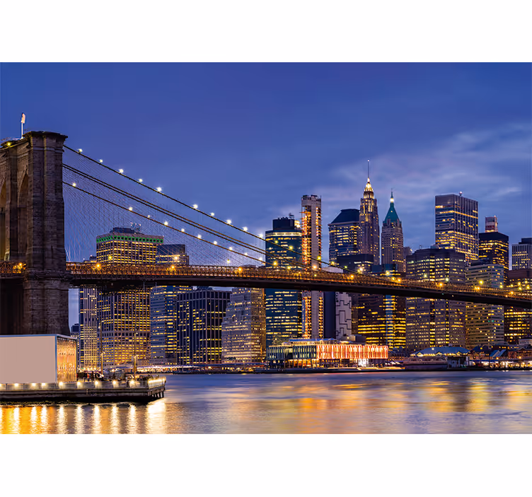 Razgled na vzhodni rečni most new york wall fototapeta - TenStickers