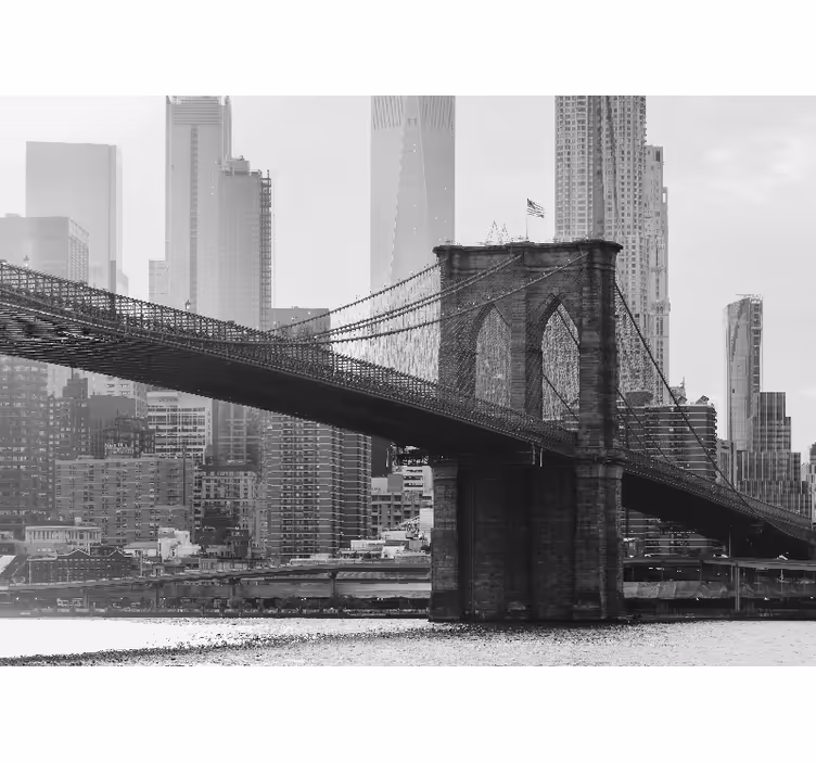 Brooklyn bridge silhouette fototapete mest in držav - TenStickers