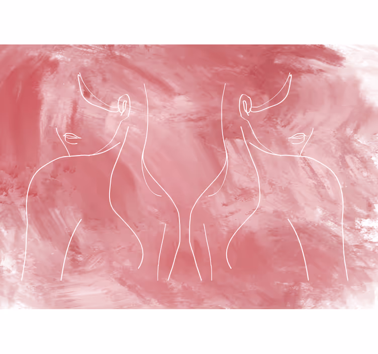Minimalistične ženske oblike Fototapeta umetnost - TenStickers