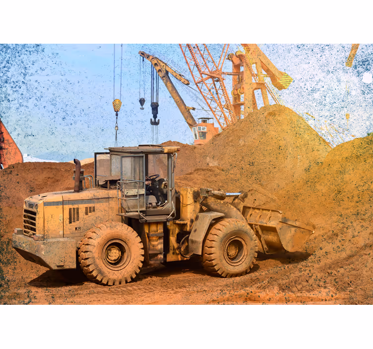 Fototapeta z vozili construction loader machinery - TenStickers