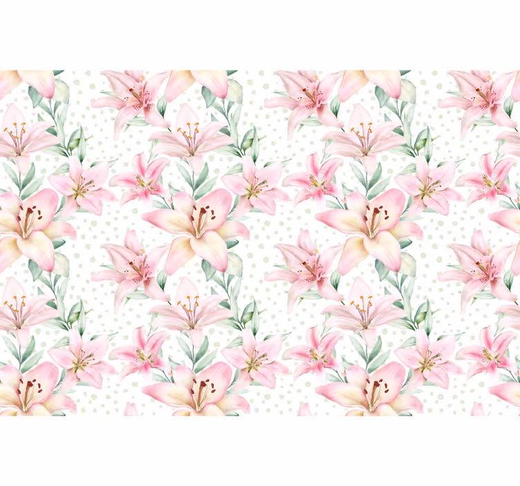 Delicate lily floral fototapeta z makovimi cvetovi - TenStickers