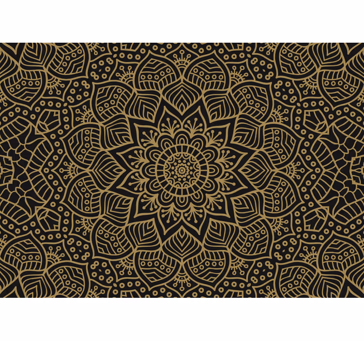 Elaborate botanical motif fototapete z mandalo - TenStickers