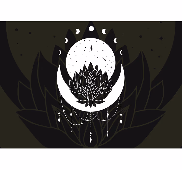 Lotus moon design fototapete z mandalo - TenStickers