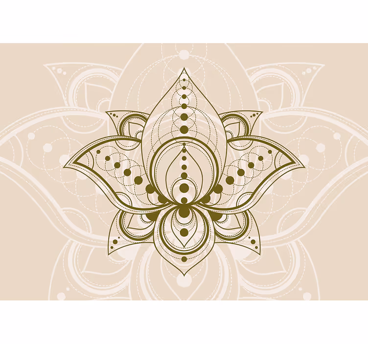 Elegant lotus design fototapete z mandalo - TenStickers