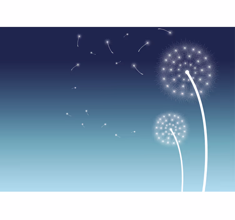 Gentle dandelion breeze fototapeta z maskami - TenStickers