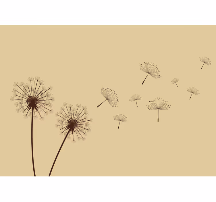 Dandelion seeds flying fototapete s cvetjem - TenStickers
