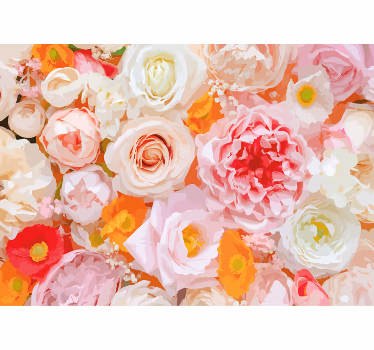 Delicate floral arrangement fototapete s cvetjem - TenStickers