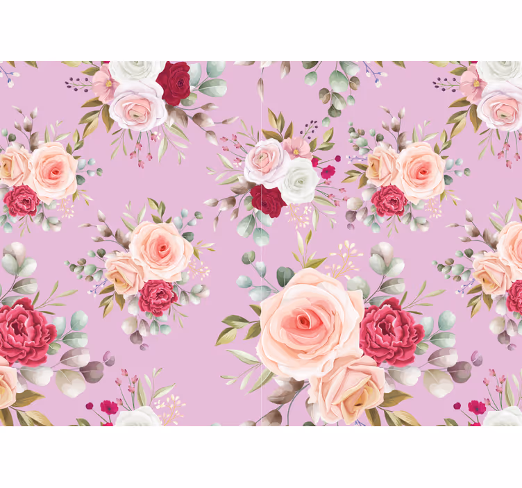 Floral bouquet design fototapete s cvetjem - TenStickers