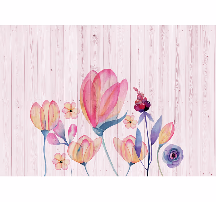 Graceful flower composition fototapete cvetje - TenStickers
