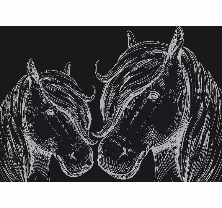 Elegant horse portraits za ljubitelje živali - TenStickers
