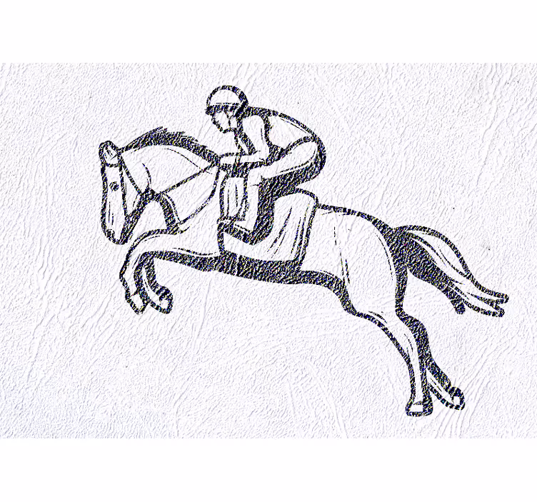 Horse riding jump fototapeta z vozili - TenStickers