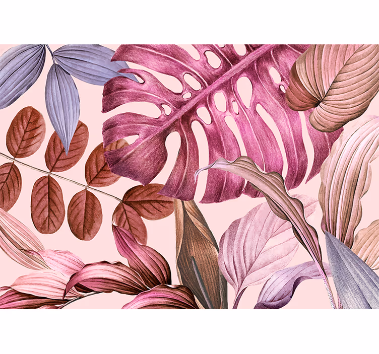 Lively tropical leaves fototapete cvetje - TenStickers