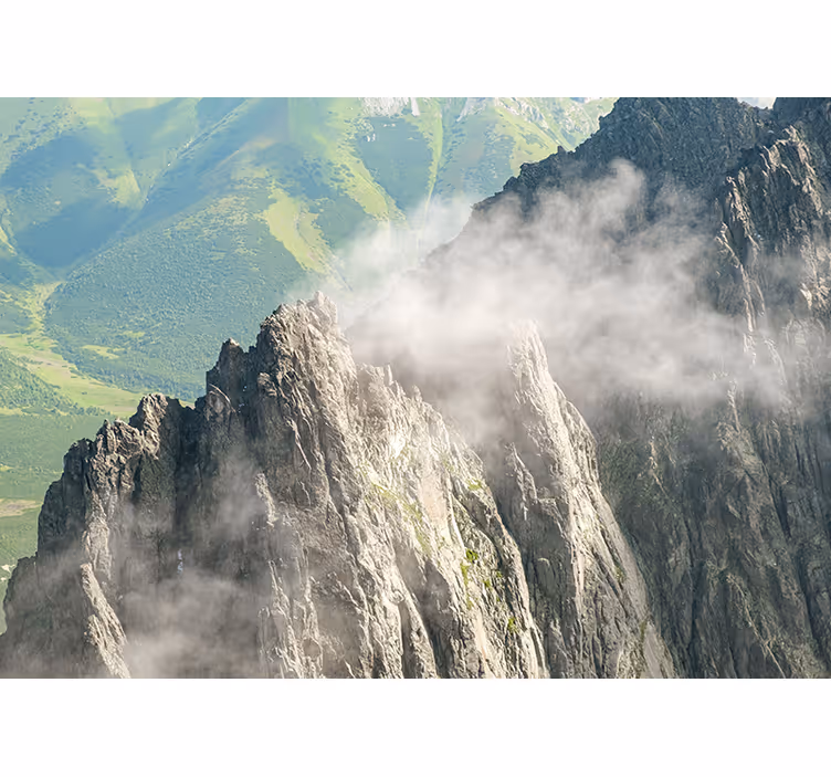 Mountainous green ranges stenske poslikave - TenStickers
