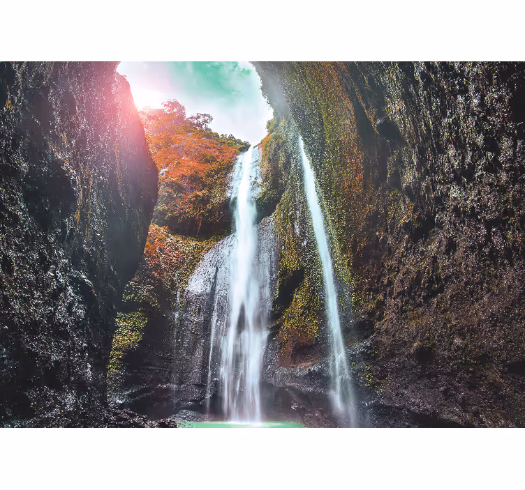Majestic cascade scenery slap fototapeta - TenStickers