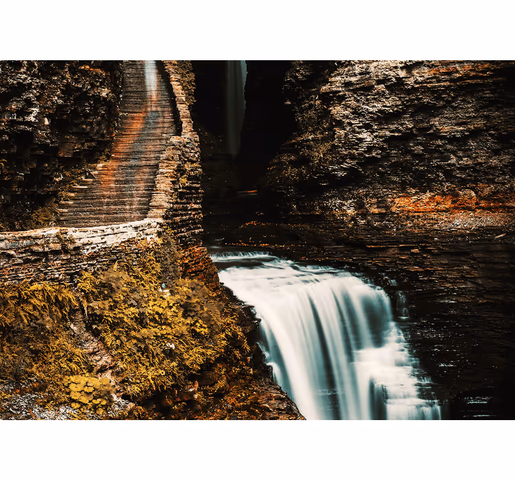Flowing waterfall view stenske poslikave - TenStickers