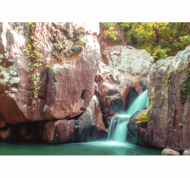 Tranquil waterfall scenery fototapete narava - TenStickers