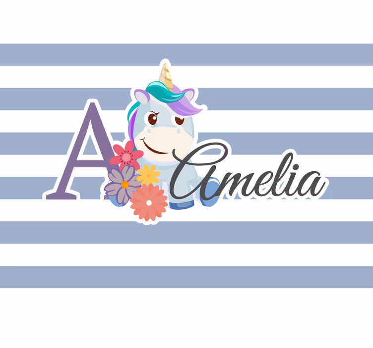 Charming unicorn theme personalizirana fototapeta - TenStickers
