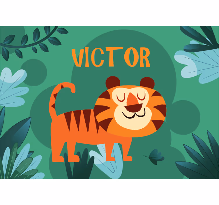 Friendly tiger character personalizirana fototapeta - TenStickers
