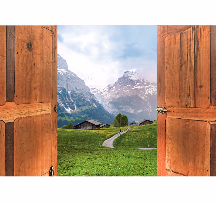 Mountain view opening stenske poslikave - TenStickers