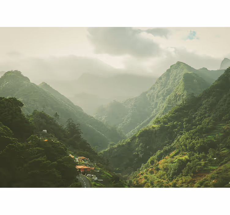 Mountain valley scenery stenske poslikave - TenStickers
