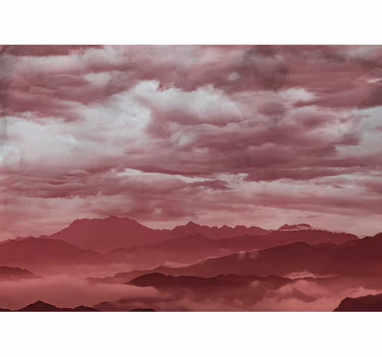 Mystical mountain landscape fototapeta z gorami - TenStickers